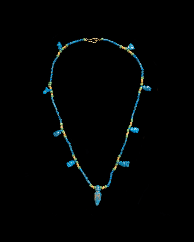 56. Egyptian bead necklace, New Kingdom-Late Dynastic Period, c.1550-300 BC