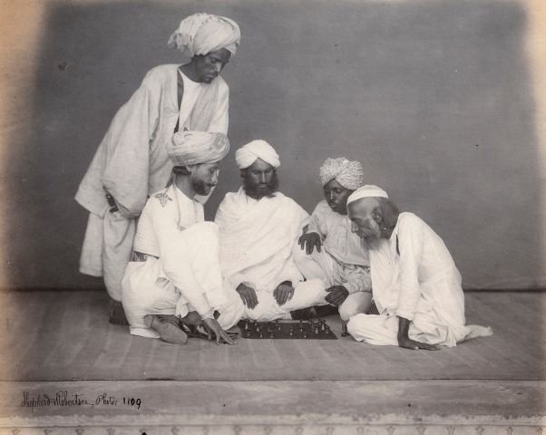 Charles Shepherd and Arthur Robertson, Muslim men playing chess, c.1860-3