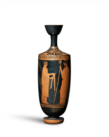 Greek red-figure lekythos, Athens, c.470-460 BC, attributed to Painter of London E342