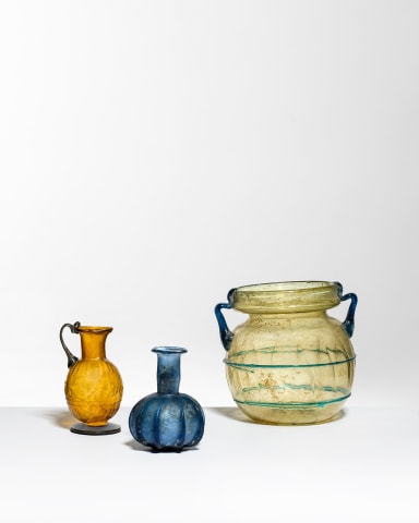 54. Roman twin handled jar, Eastern Mediterranean, 4th century AD, found at Ashkelon