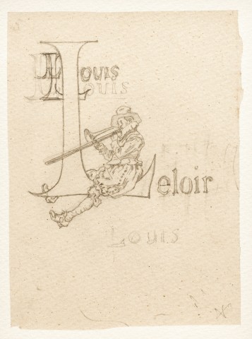 Alexandre-Louis Leloir, The artist's illustrated monogram