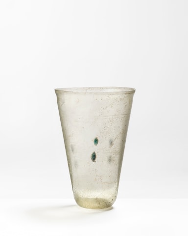 155. Roman beaker with applied decoration, c.3rd-6th century AD