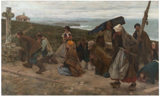Ana María Giménez Cerra (Spanish, b.1900-?), Study of a Fisherman for the painting 'Trabajadores del Mar'', c.1925