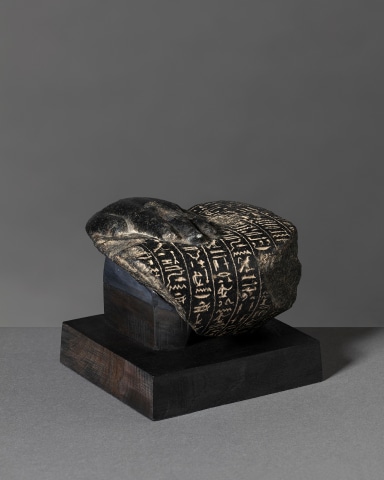 Egyptian healing block statue fragment, Late Dynastic Period, c. 4th century BC