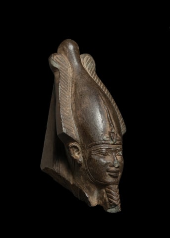 Egyptian head of Osiris, Late Dynastic Period, 26th Dynasty, c.664-525 BC