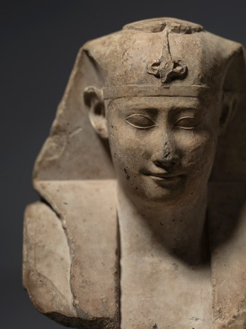 Egyptian sculptor’s model of a royal bust, Late Dynastic Period, 30th Dynasty-Ptolemaic Period, c.380-30 BC