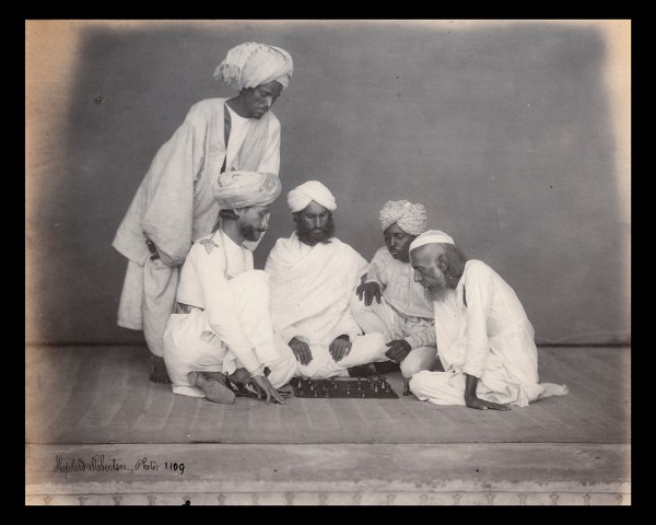Charles Shepherd and Arthur Robertson, Muslim men playing chess, c.1860-3