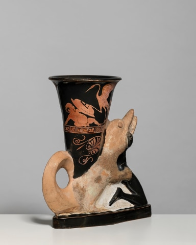Greek red-figure plastic vase, Athens, c.470-450 BC, attributed to Sotades