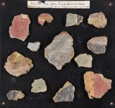 Roman fresco fragments, 1st century AD