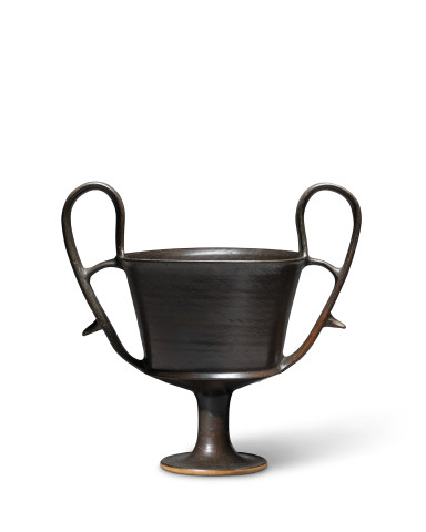 Greek black-glaze kantharos, Boeotia, 5th century BC