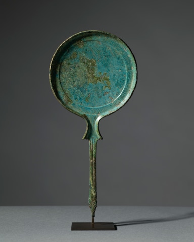 Etruscan mirror with Dioscuri and Helen, c.3rd century BC