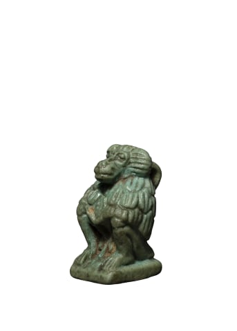 Egyptian amulet of Thoth as a seated baboon, Third Intermediate Period, 21st-25th Dynasty, c.1069-656 BC
