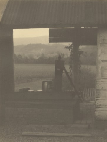 Doris Ulmann, Landscape with Pump and Barn, circa 1925-1934