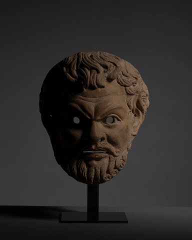 Greek mask of Pan, Hellenistic, c.3rd-1st century BC