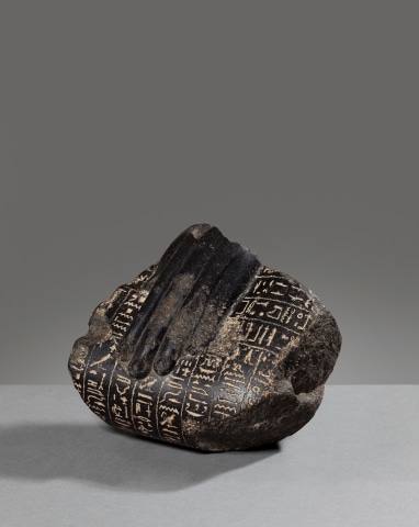 Egyptian healing block statue fragment, Late Dynastic Period, c. 4th century BC