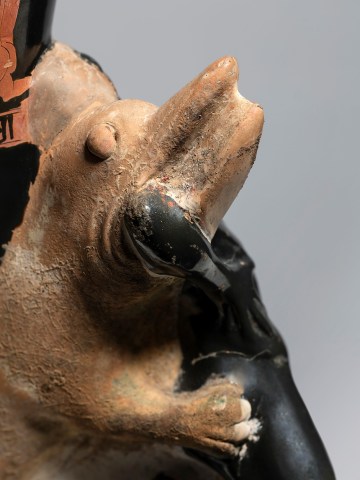 Greek red-figure plastic vase, Athens, c.470-450 BC, attributed to Sotades