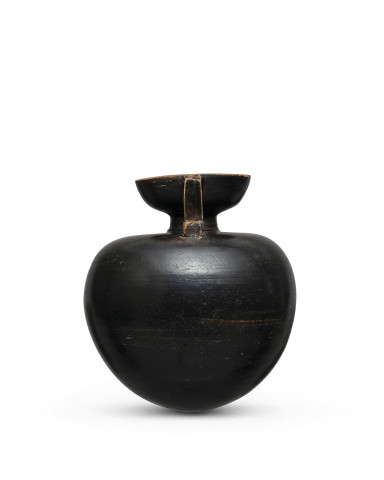 Greek black-glaze aryballos, Athens, c.525-475 BC