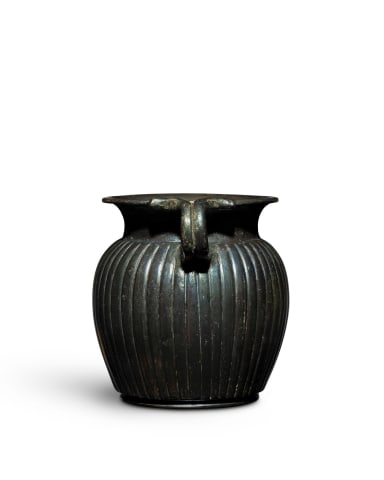 Greek black-glaze mug, 5th-4th century BC
