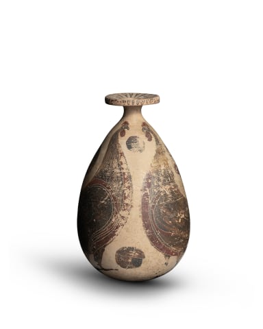 Etrusco-Corinthian alabastron with cockerels, Etruria, c.590-580 BC, Group of the American Academy Painter