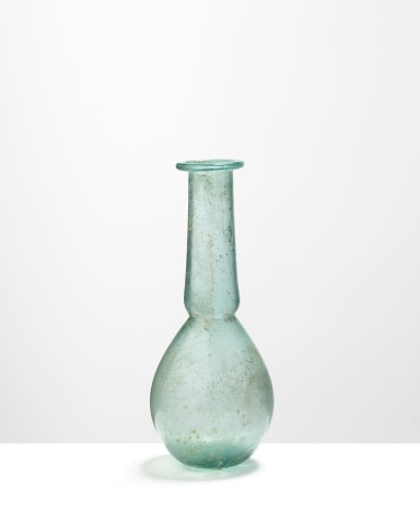 127. Roman clear blue bottle, 1st-2nd century AD