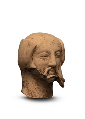 Greek head of a satyr, c.5th-4th century BC
