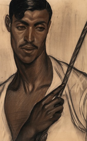 Ana María Giménez Cerra (Spanish, b.1900-?), Study of a Fisherman for the painting 'Trabajadores del Mar'', c.1925