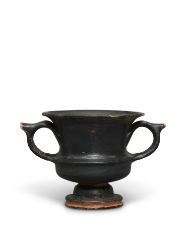 Greek black glaze kantharos, South Italian, c.4th century BC
