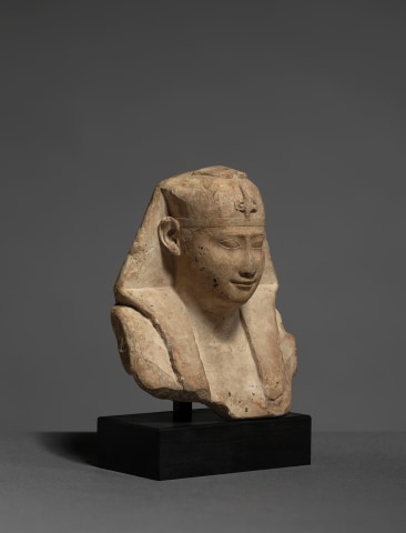Egyptian sculptor’s model of a royal bust, Late Dynastic Period, 30th Dynasty-Ptolemaic Period, c.380-30 BC