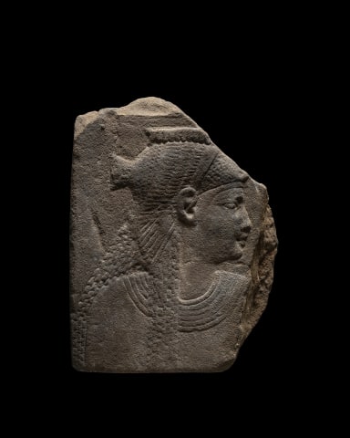 Egyptian relief with a divine woman in profile, Ptolemaic Period, c.332-30 BC