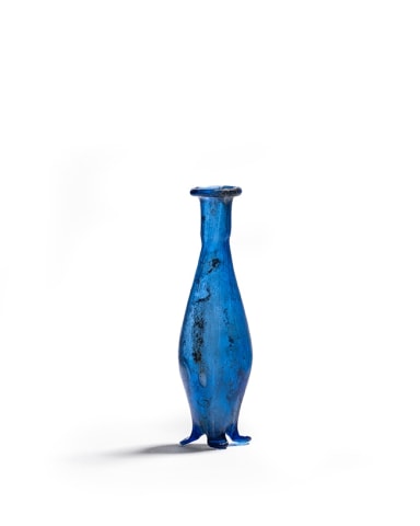 58. Roman small bottle with pinched feet, c.1st century AD
