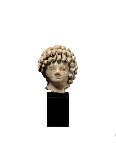 Hellenistic head of a youth, North Africa, c.3rd-2nd century BC