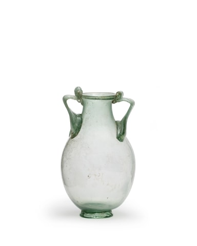 32. Roman clear, pale green amphora, Western Empire, c.2nd-3rd century AD
