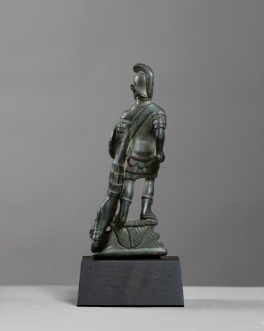 Roman sculptural dagger hilt showing Mars Ultor, Gaul, c.1st-2nd century AD