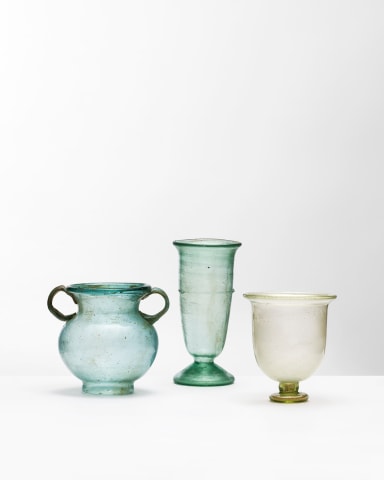 82. Roman stemmed beaker, c.1st-3rd century AD