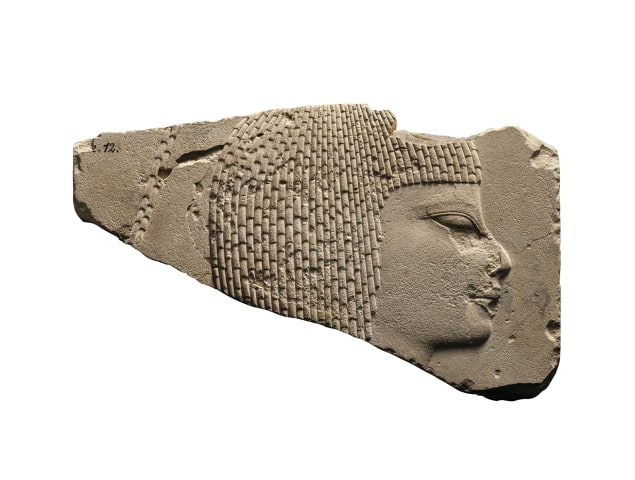 Egyptian sculptor's trial piece fragment, Late Dynastic Period, neo-Memphite, 30th Dynasty, c.380-343 BC