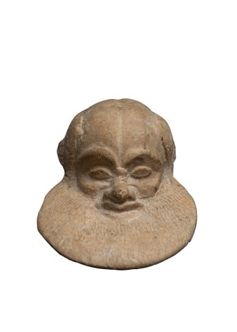 Greek head of a satyr with spade-shaped beard, Corinth, c.mid 5th-4th century BC