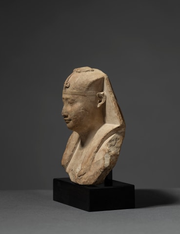Egyptian sculptor’s model of a royal bust, Late Dynastic Period, 30th Dynasty-Ptolemaic Period, c.380-30 BC