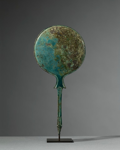 Etruscan mirror with Dioscuri and Helen, c.3rd century BC
