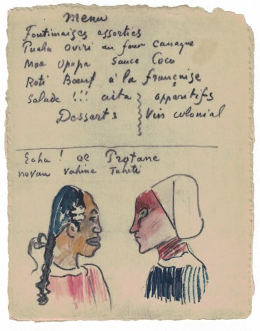 Paul Gauguin, Vahine Tahiti - Protane (Menu), c. 1899-1901