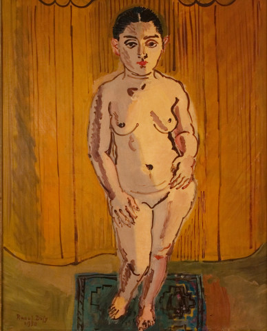 Raoul Dufy, Nu sur fond jaune (La Javannaise), 1930