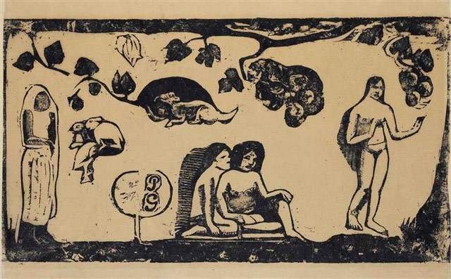 Paul Gauguin, Femme Animaux et Feuillages, 1898
