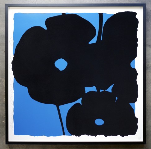 donald sultan, Blue and Black *SOLD*, 2015