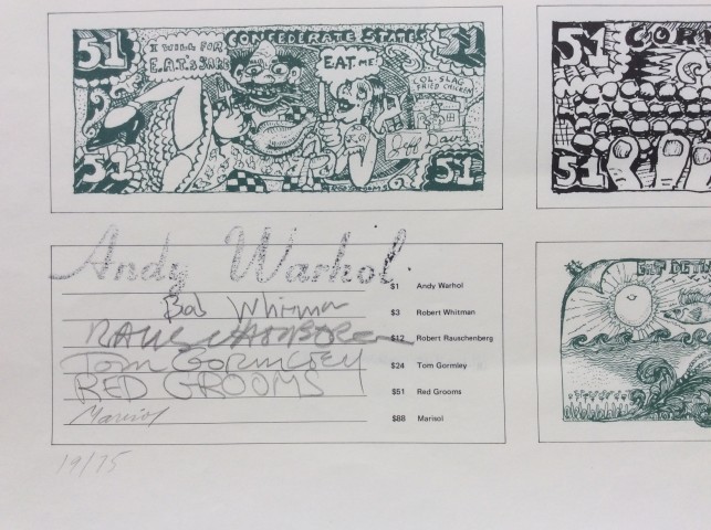 Andy Warhol, Art Cash (FRAMED) *SOLD*, 1971