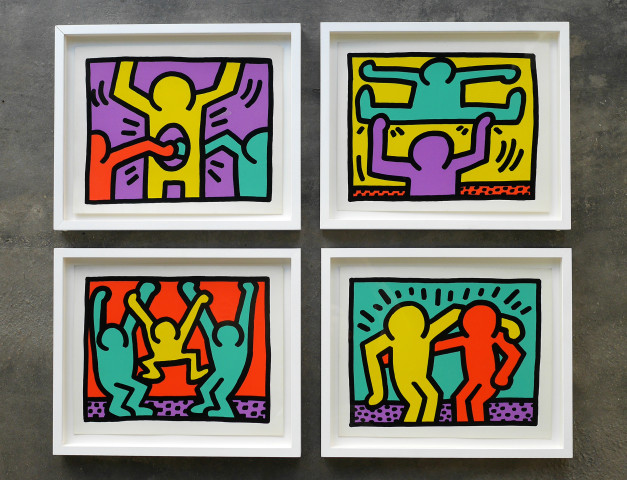 Keith Haring, Pop Shop 1 Complete suite of 4 *SOLD*, 1987