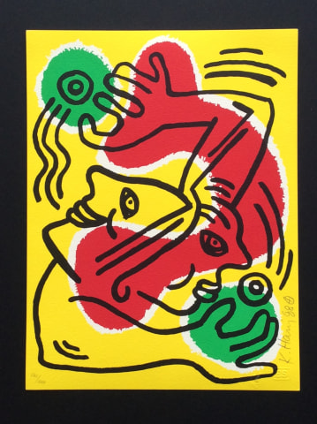 Keith Haring, International Volunteer Day *SOLD*, 1988