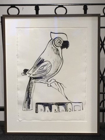 Andy Warhol, Parrot with Crest (UNIQUE DRAWING) *SOLD*, 1983
