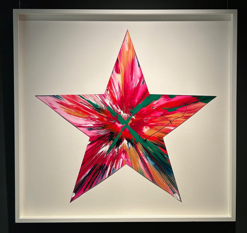 Damien Hirst, Star (original HAND SIGNED spin painting on paper) , 2009