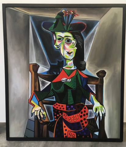 Damien Hirst, Dora Maar au Chat (painted by a studio artist)