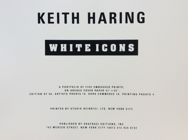 Keith Haring, White Icons, Barking Dog *SOLD*, 1990