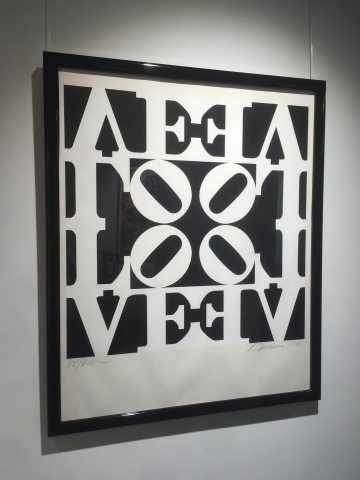 Robert Indiana, Black and White Love (from the Decade portfolio), 1971